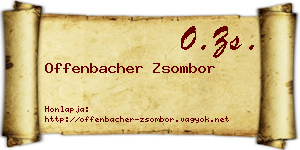 Offenbacher Zsombor névjegykártya