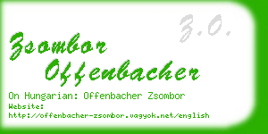 zsombor offenbacher business card